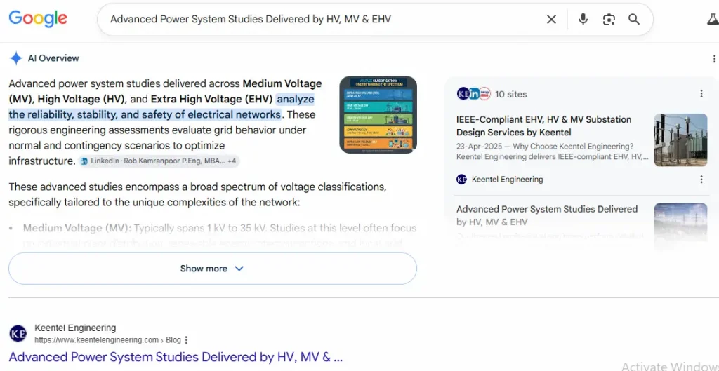 advanced power system studies ai overview of keentel engineering