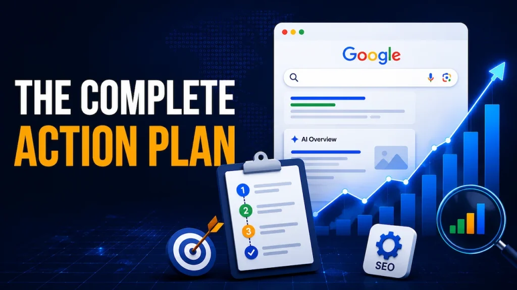 The Complete Action Plan for improving SEO performance, AI search visibility, technical SEO, schema markup, and Google search rankings.