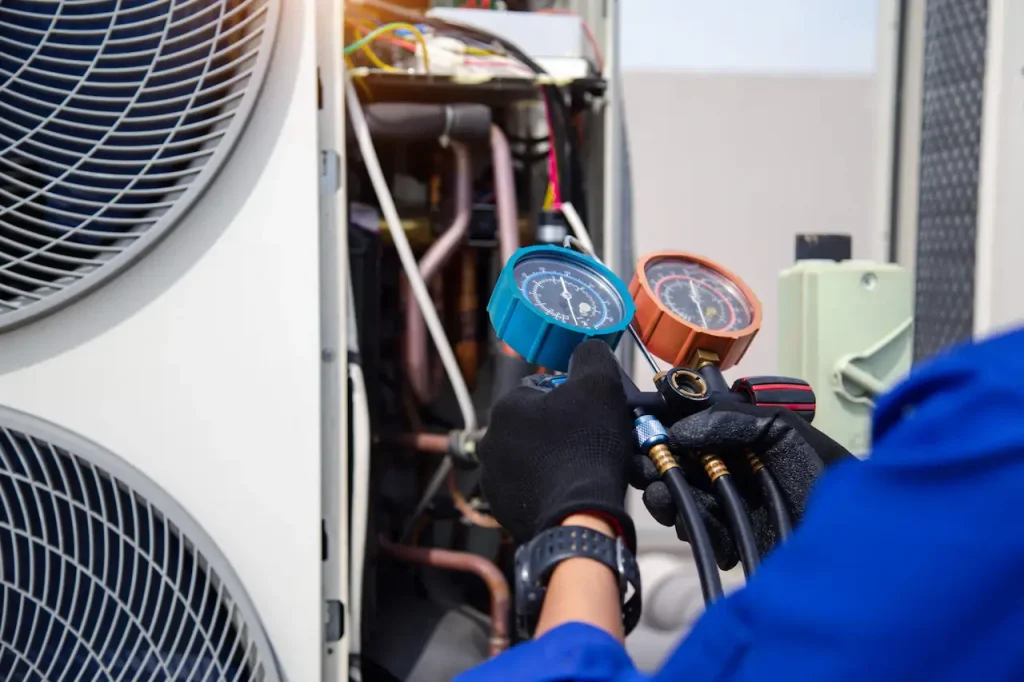 Industrial rooftop air conditioning and HVAC systems installed on a commercial building for climate control.