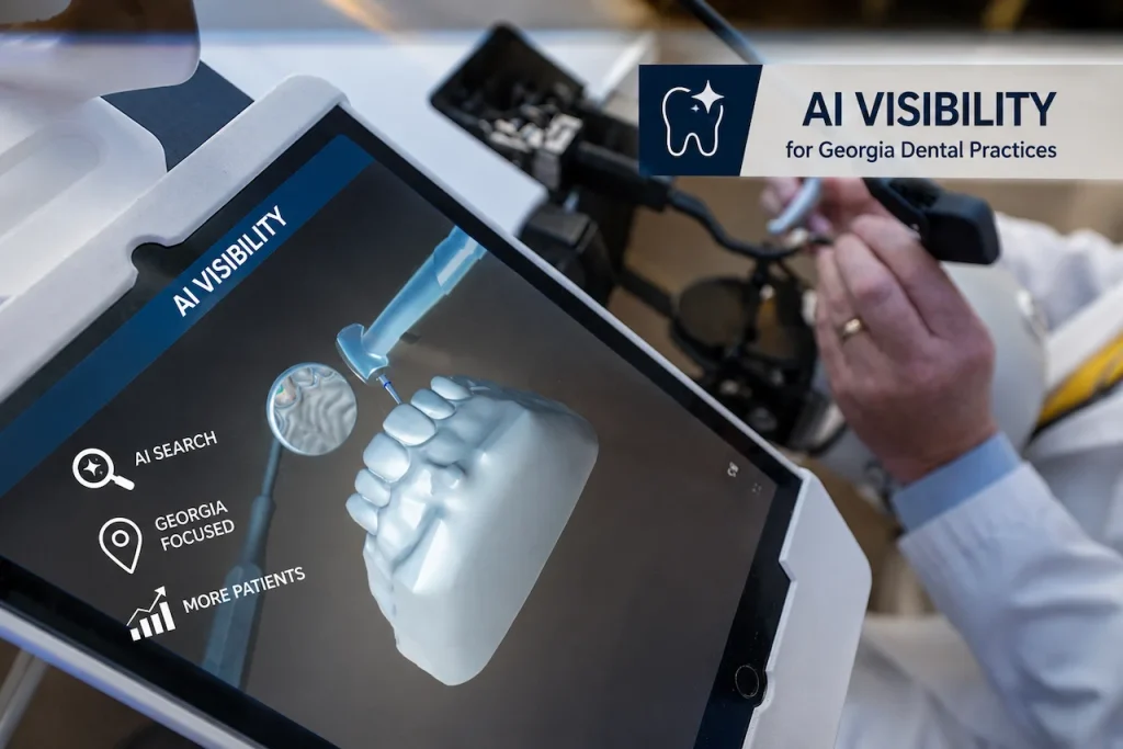AI visibility and search optimization for Georgia dental practices using digital dental scanning and 3D tooth modeling technology.