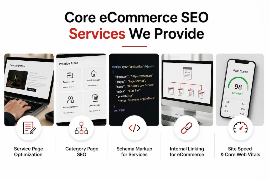 Core eCommerce SEO Services We Provide