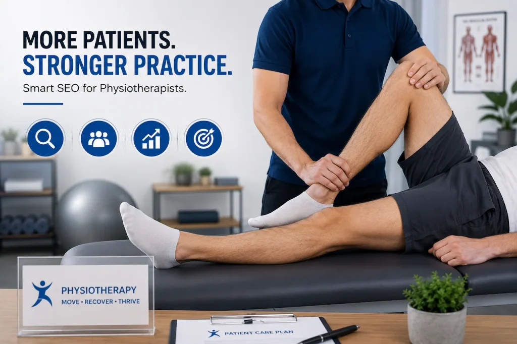 Physiotherapy SEO services with local search optimization, patient growth strategy, and online visibility for physical therapy clinics.