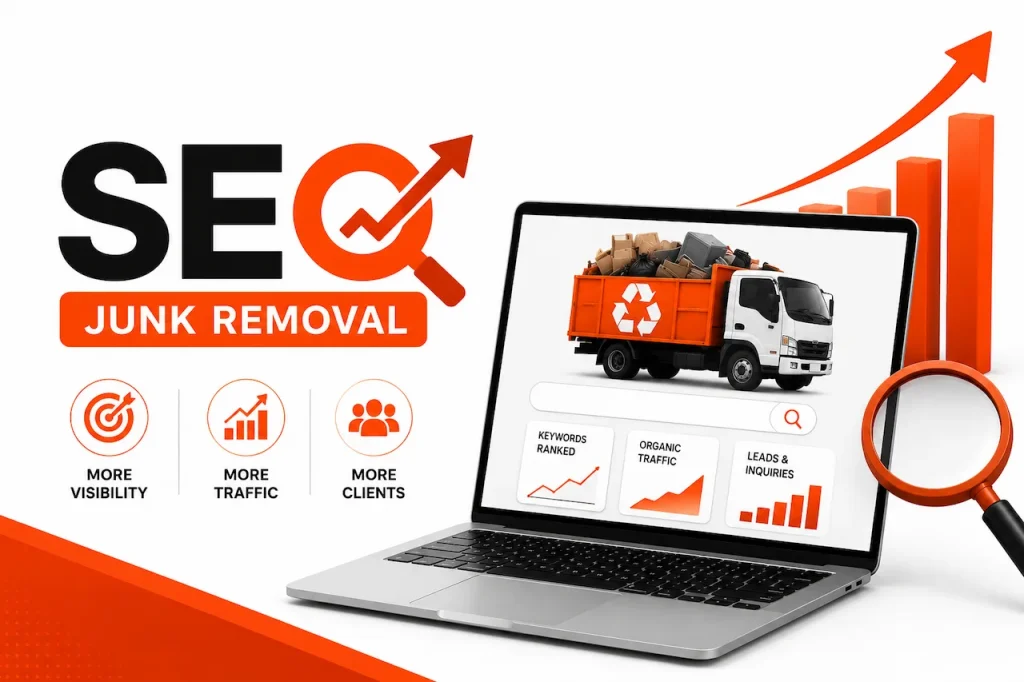 Junk removal SEO services with local search optimization, organic traffic growth, lead generation, and online business visibility.