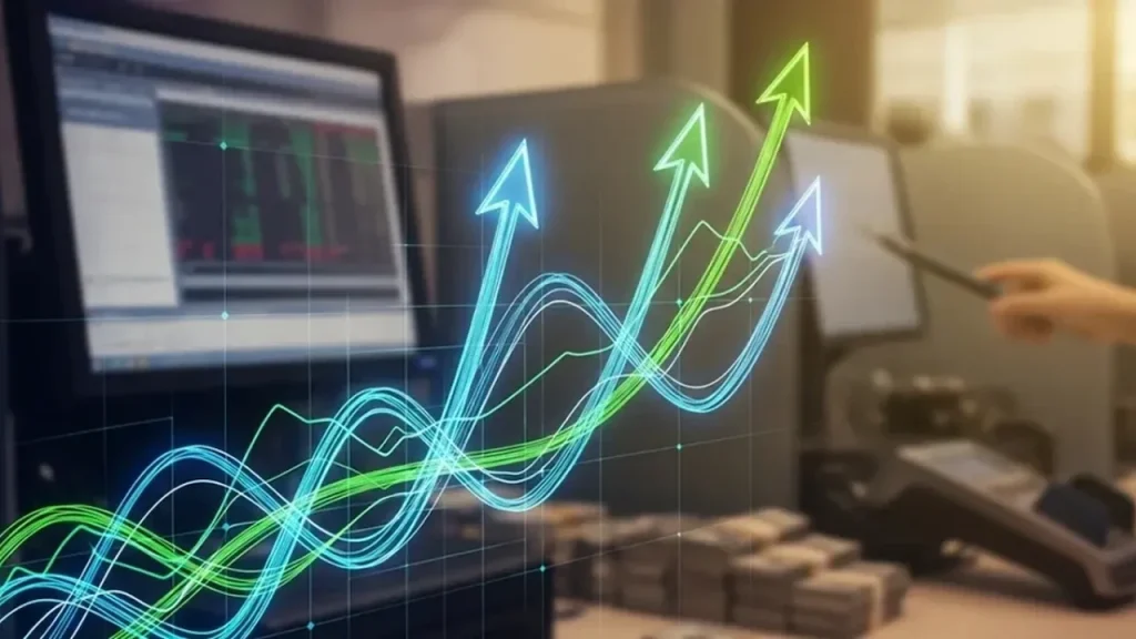 **SEO performance growth with analytics dashboard, search visibility, organic traffic trends, and business growth strategy.**