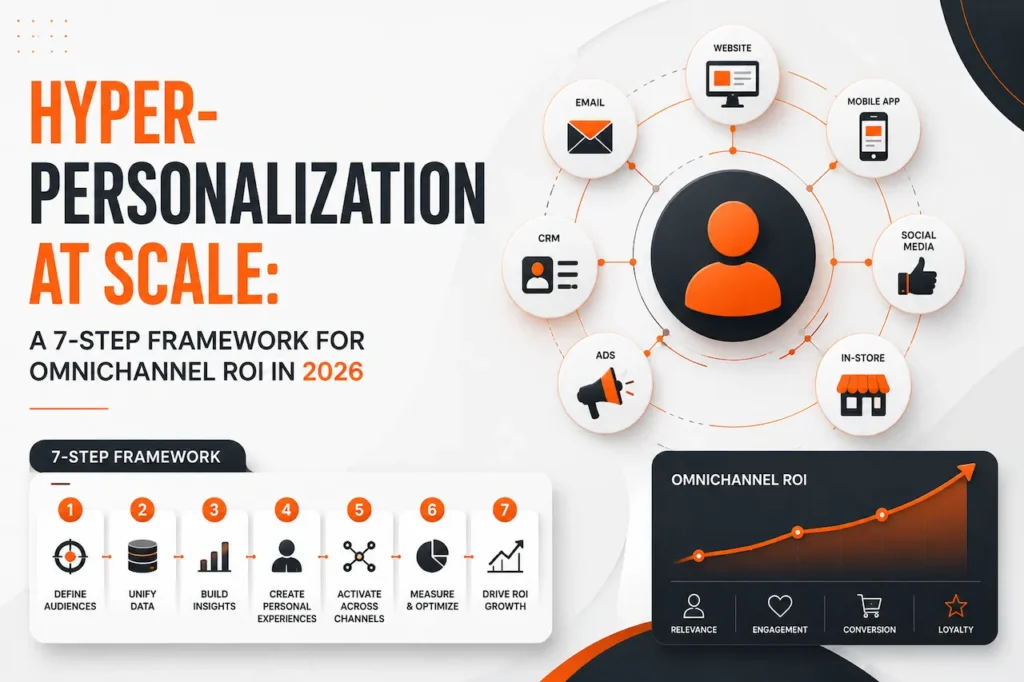 Hyper-personalization framework connecting email, web, mobile, social, CRM, ads, and in-store channels to improve ROI.