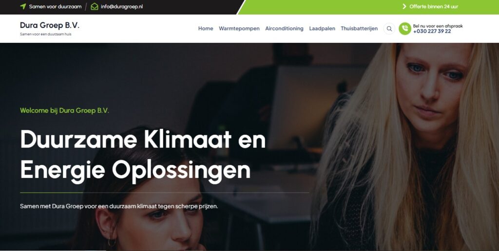Dura Groep — Airconditioning Services Landing Page