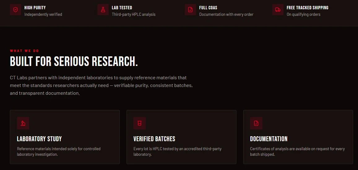 CT Labs website design, screen 2