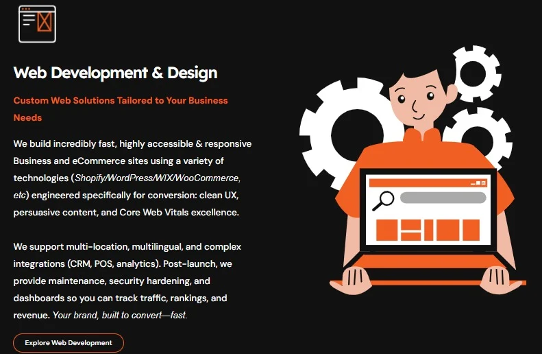 Wedu Media website design, screen 2