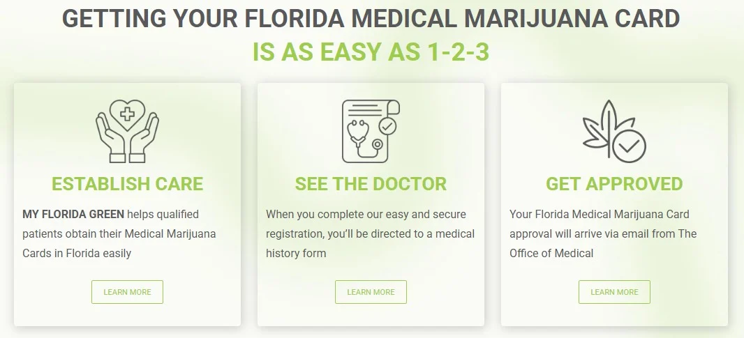 My Florida Green website design, screen 2