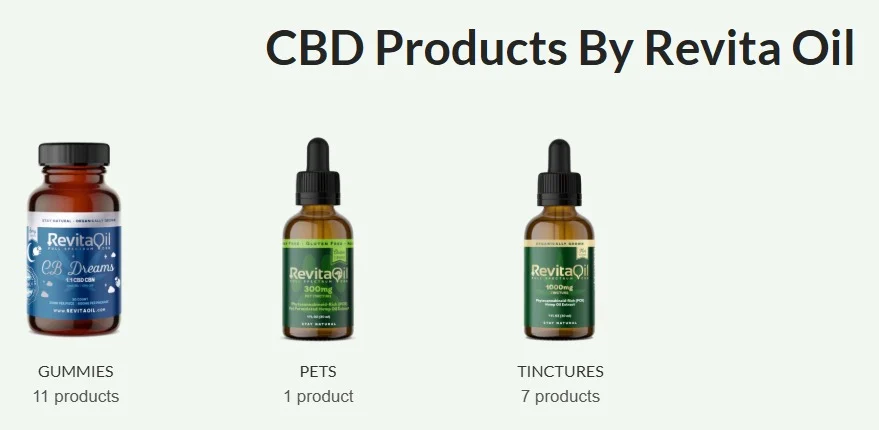 Revita Oil website design, screen 2