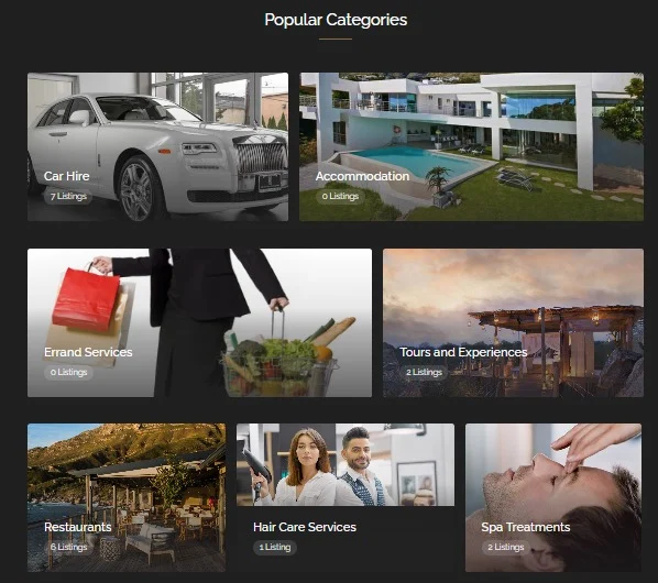 Concierge 234 website design, screen 4