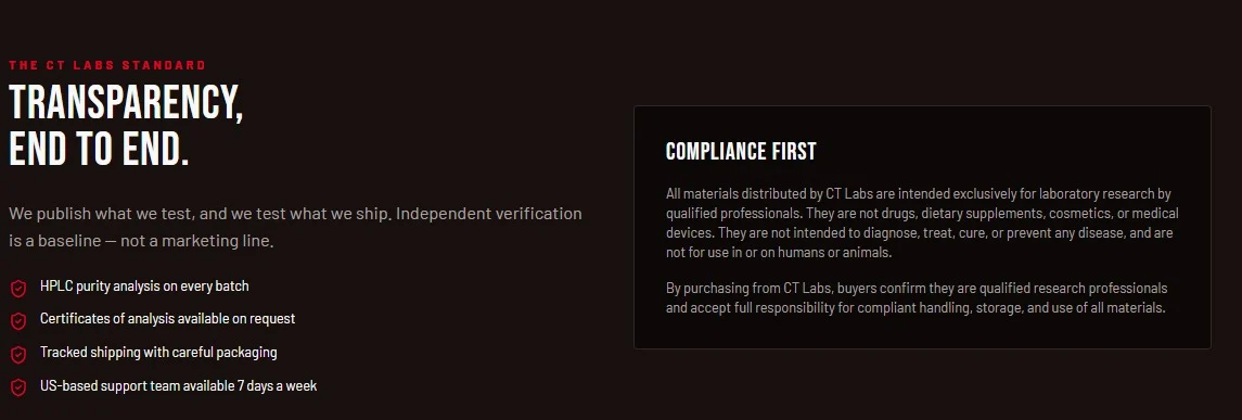 CT Labs website design, screen 3