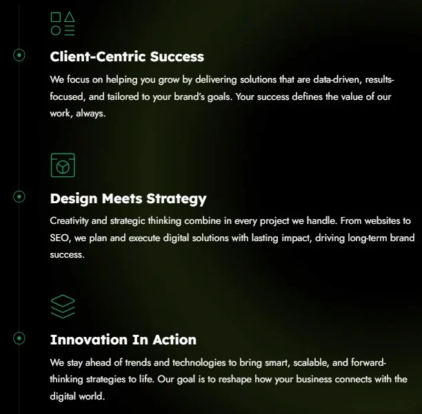 Hyperdeft website design, screen 3