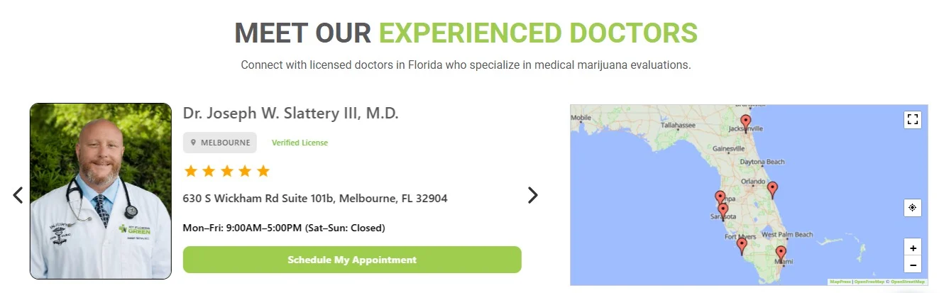 My Florida Green website design, screen 3