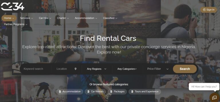 Concierge 234 luxury concierge services website design in South Africa