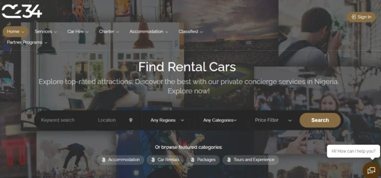 Concierge 234 luxury concierge services website design in South Africa