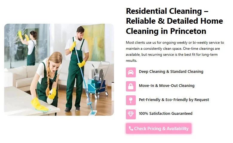 Maid It New website design, screen 4