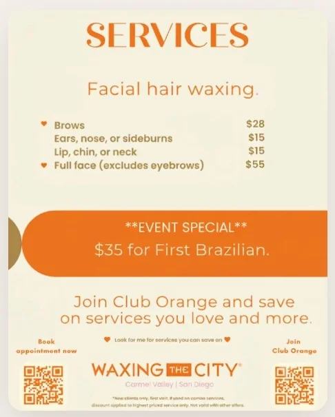 Waxing the City website design, screen 4