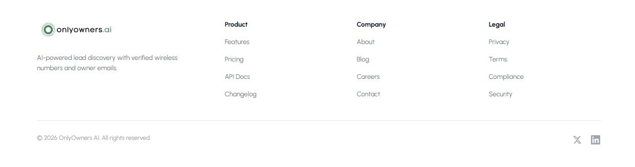 OnlyOwners website design, screen 4