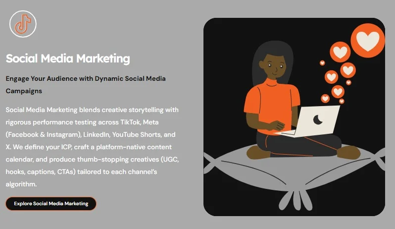Wedu Media website design, screen 4