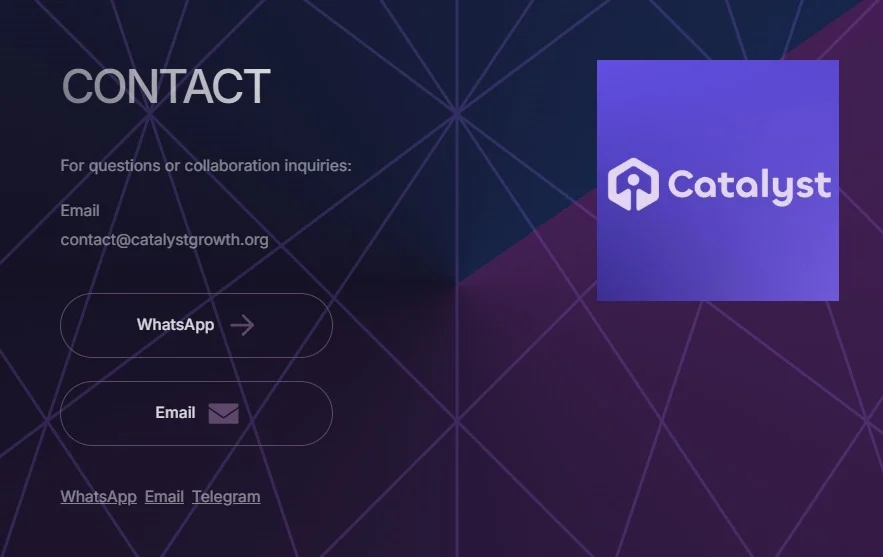 Catalyst Growth Community website design, screen 4