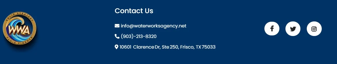 Waterworks Agency website design, screen 7