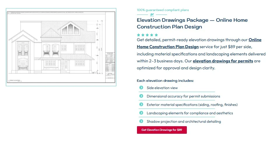 ProSitePlans website design, screen 5