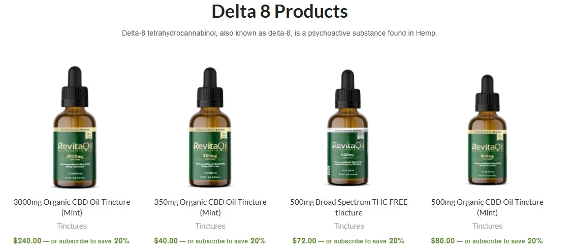 Revita Oil website design, screen 5