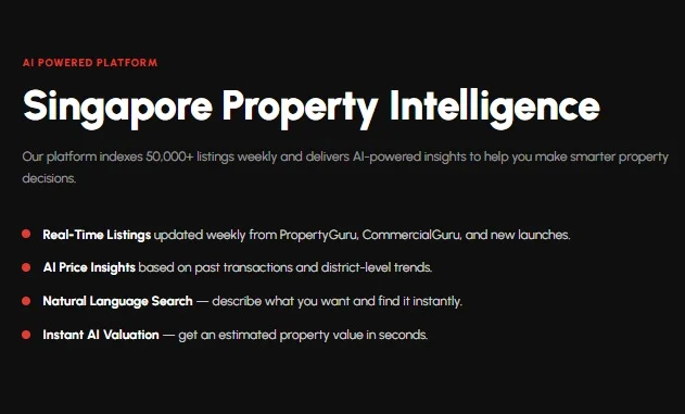 Singapore Property website design, screen 5