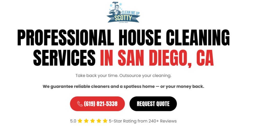 Clean Me Up Scotty — Cleaning Service Landing Page