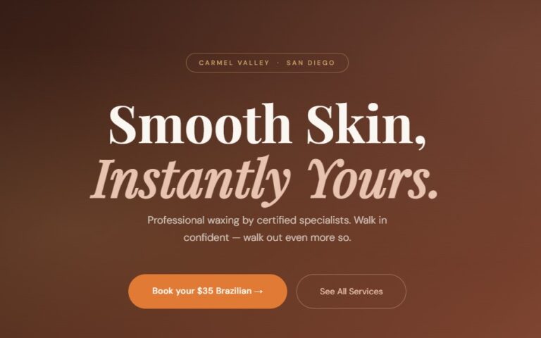 Waxing the City franchise Google Ads landing page