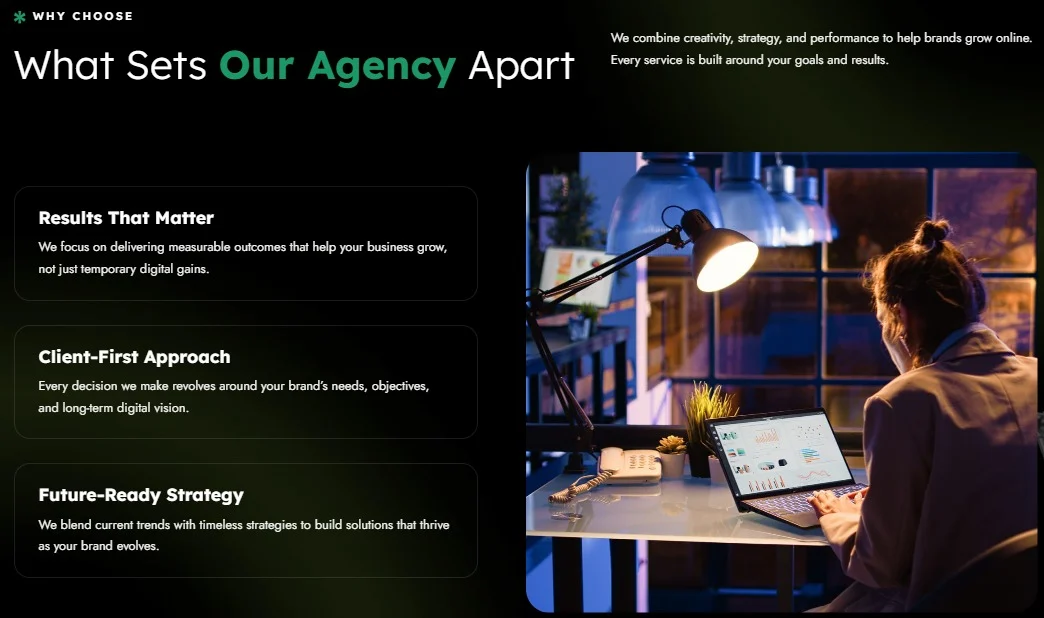 Hyperdeft website design, screen 6