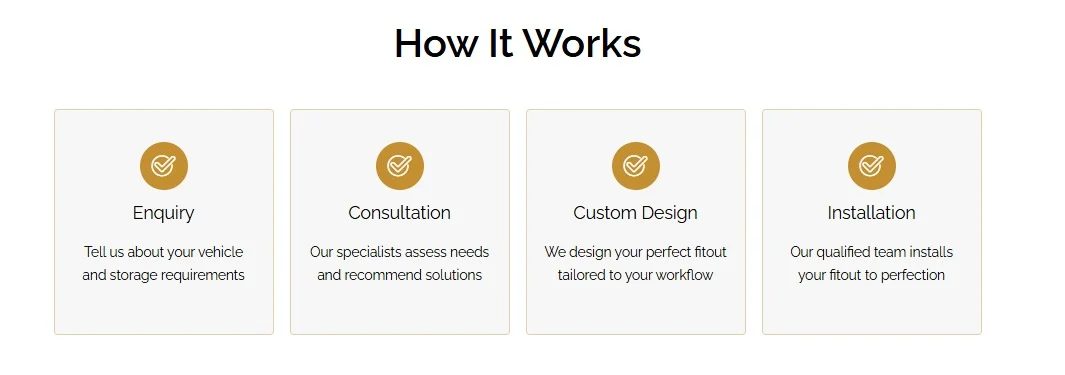 Fleet Fitout website design, screen 6
