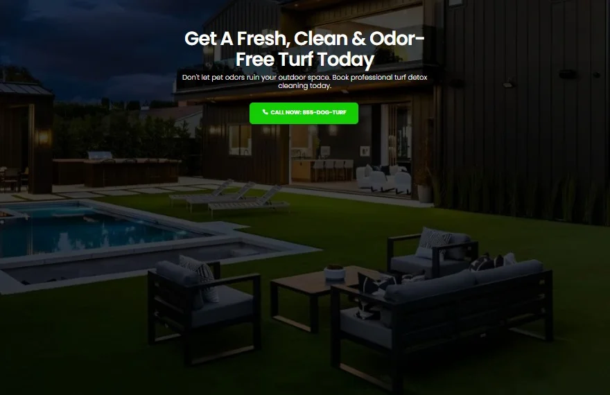Doggy Turf Detox website design, screen 6