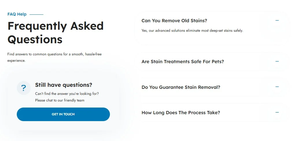 Hero Carpet Cleaning website design, screen 6