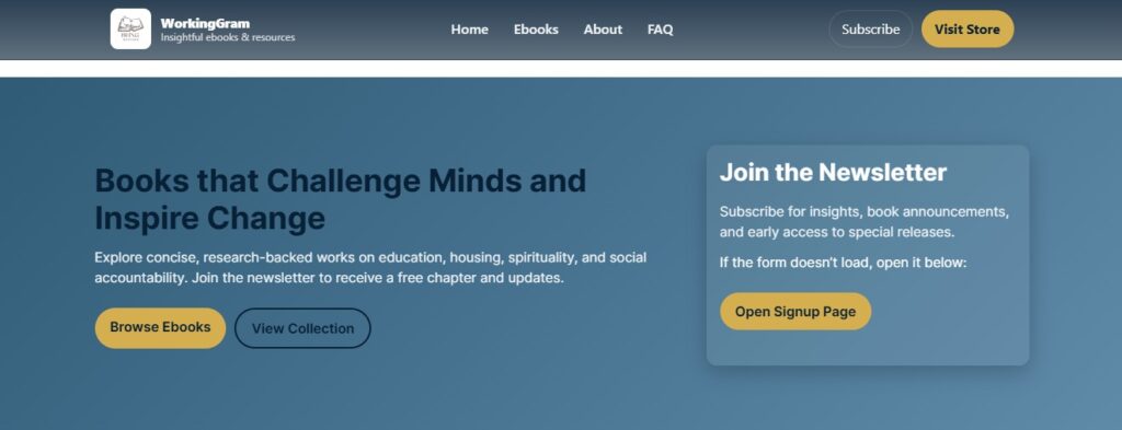 Being Informed Online — Book Sales Landing Page