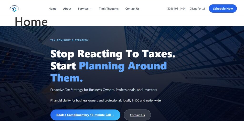 Simons Group — Tax Advisory Website Redesign & Ads Landing Pages
