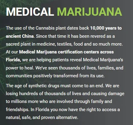 My Florida Green website design, screen 7