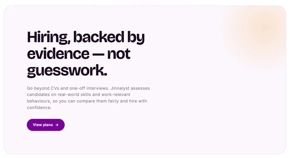 Jinnalyst website design, screen 6