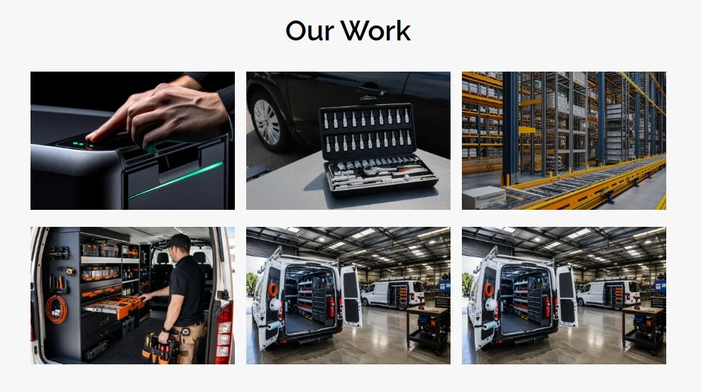 Fleet Fitout website design, screen 7