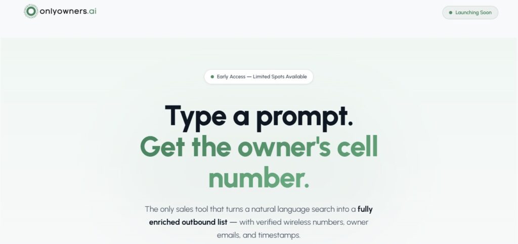 OnlyOwners.ai — AI Platform Website Design