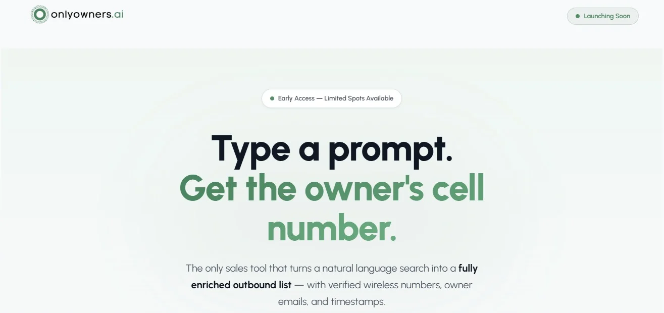 OnlyOwners.ai AI platform website design and technology interface