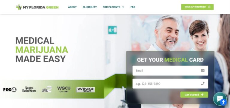 My Florida Green medical cannabis service WordPress website design