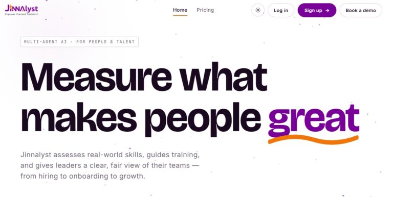 Jinnalyst analytics platform WordPress website design