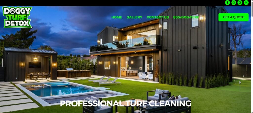 Website Design Artificial Turf Cleaning | Houston, TX