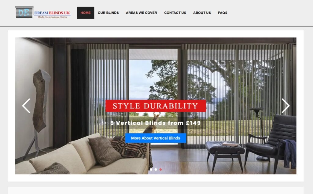 Blinds Website Design Bradford, West Yorkshire