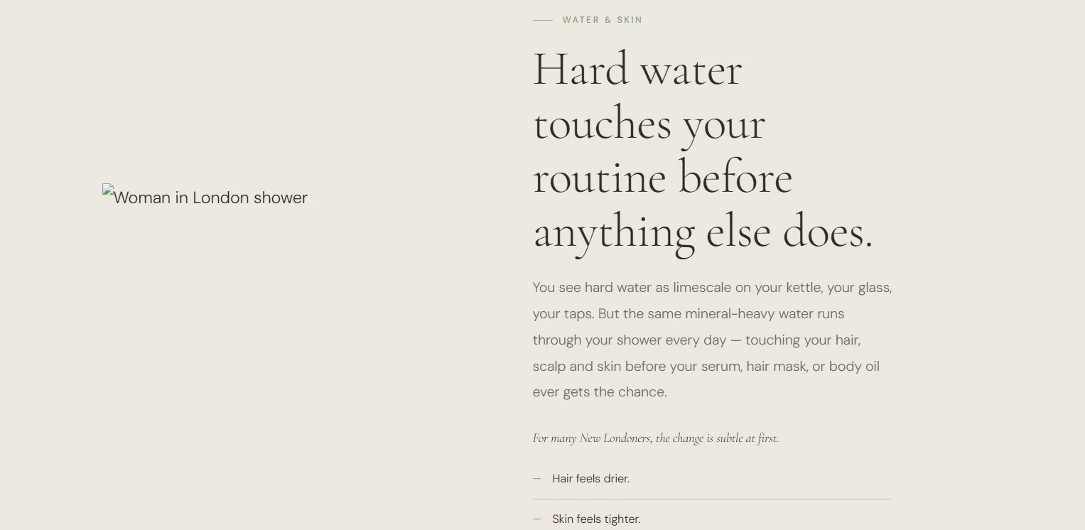 Stilla London website design, screen 2