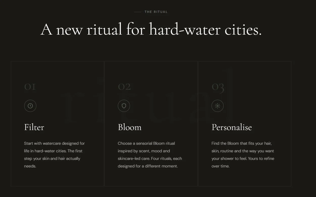 Stilla London website design, screen 3