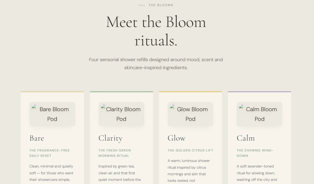 Stilla London website design, screen 4