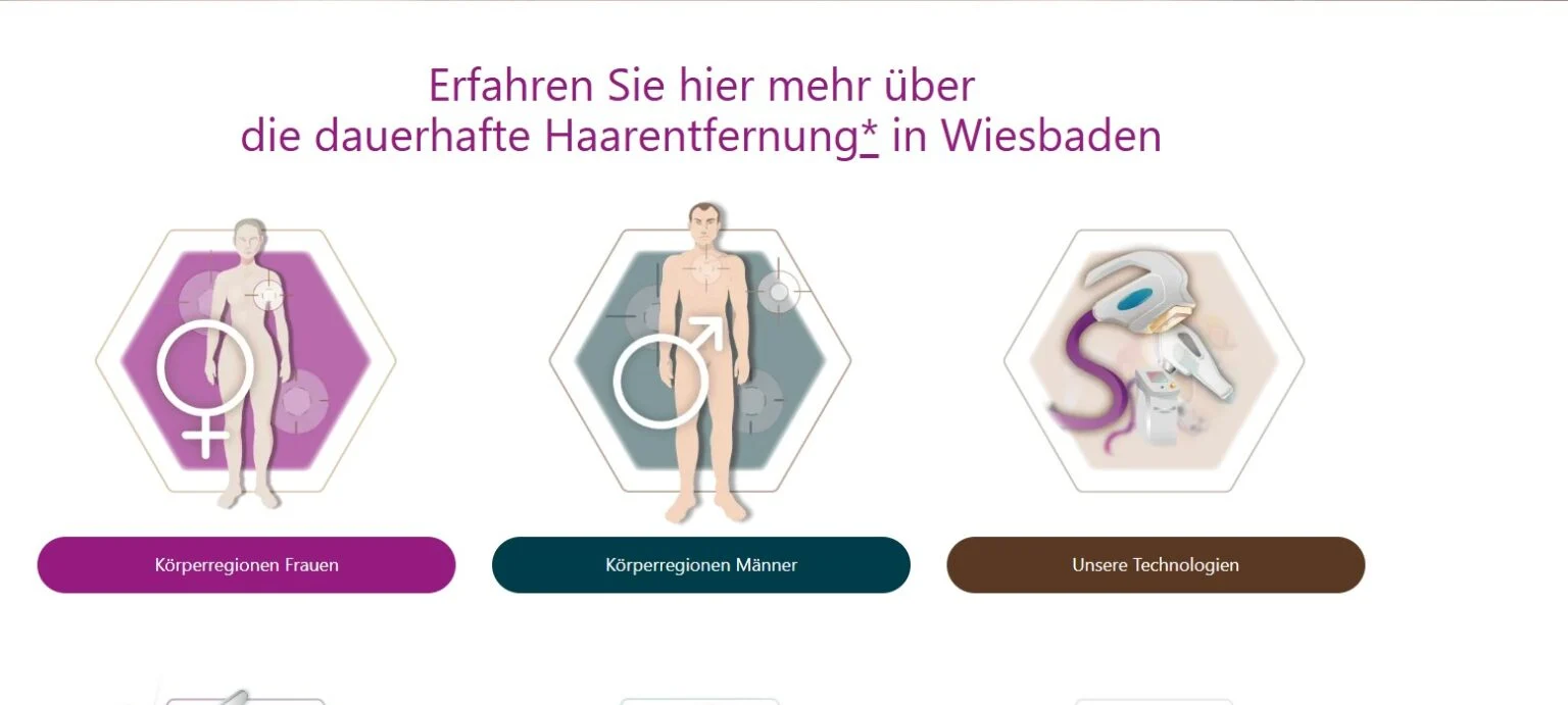 Haarfreiheit Wiesbaden website design, screen 3